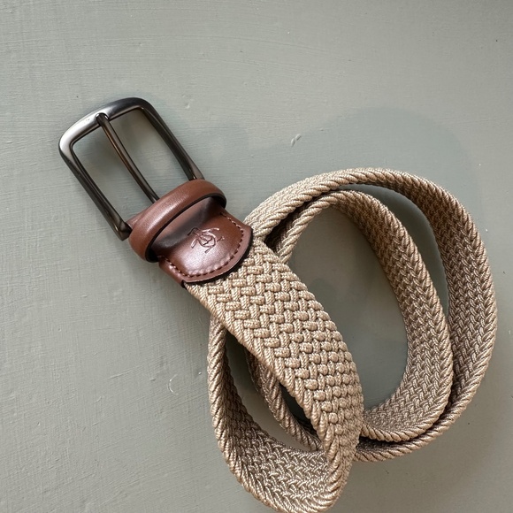 Original Penguin Other - Penguin Men Braided Belt Genuine Brown Leather S 32 Elastic (BL005)